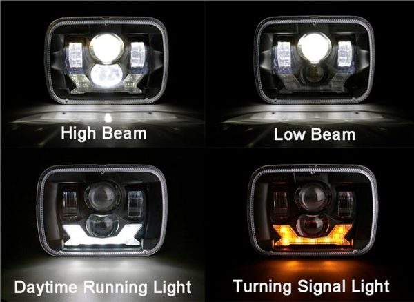 2021 Led Truck Koplamp Voor Jeep YJ 5x7 Inch Koplamp Voor Cherokee XJ