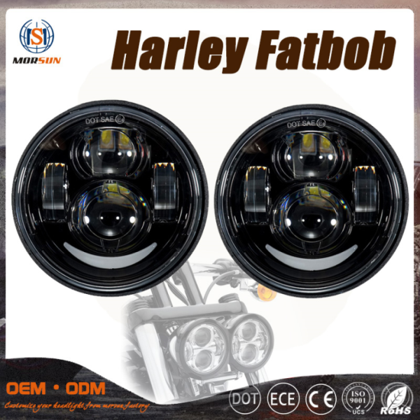 65 inch Fat Bob dubbele koplamp