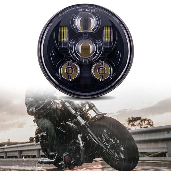 75 inch ronde LED-projectiekoplamp voor Harley-motorfietsen