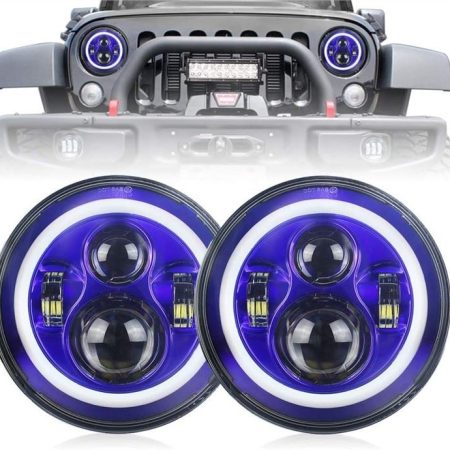 7 Inch Blue Halo Lights Jeep Wrangler Blue Halo-koplampen voor Jeep JK