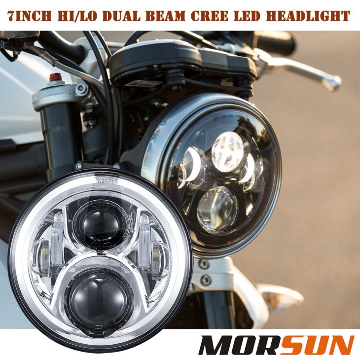 7 inch ronde koplamp hoog dimlicht koplamp voor jeep jk offroad / harley motorfiets koplamp 7 '' ronde koplamp