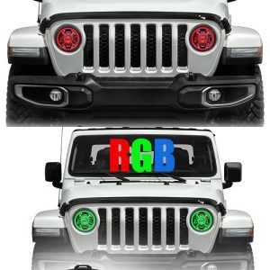 9 inch kleur veranderende RGB Led Halo Lights voor Jeep Wrangler JL 2018 2019