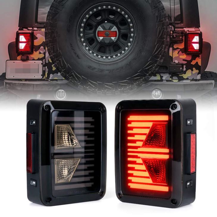 Voor Jeep Achterlicht Pijlvorm Achterlicht Led Achteruitrijden / draaien / rennen / remmen Achterlicht Auto Led-achterlicht