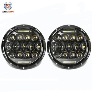 Honingraatontwerp 7 inch led-verlichting voor Jeep JK Wrangler met Hi Lo Beam en Drl