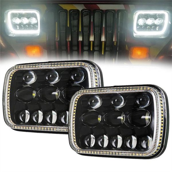 Morsun 5x7 inch vierkante koplamp voor Jeep GMC Ford Chevrolet LED-koplampprojector: