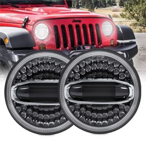 Morsun 7inch Led Ronde Koplampen Voor 2007-2017 Jeep Wrangler JK Met Halo Wit Geel