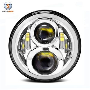 Morsun 7inch ronde koplampen voor Jeep JK 50w 12v auto LED-koplampprojector