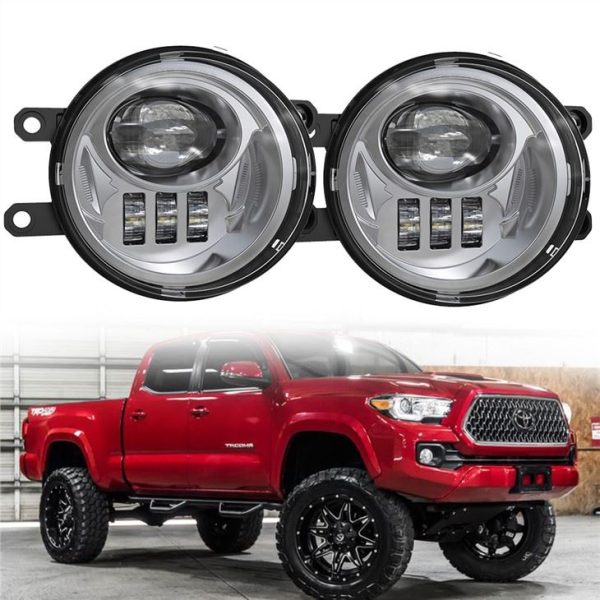 Morsun Zwart Chroom 12V LED Mistlamp Voor Toyota 2016 2017 2018 2019 Tacoma