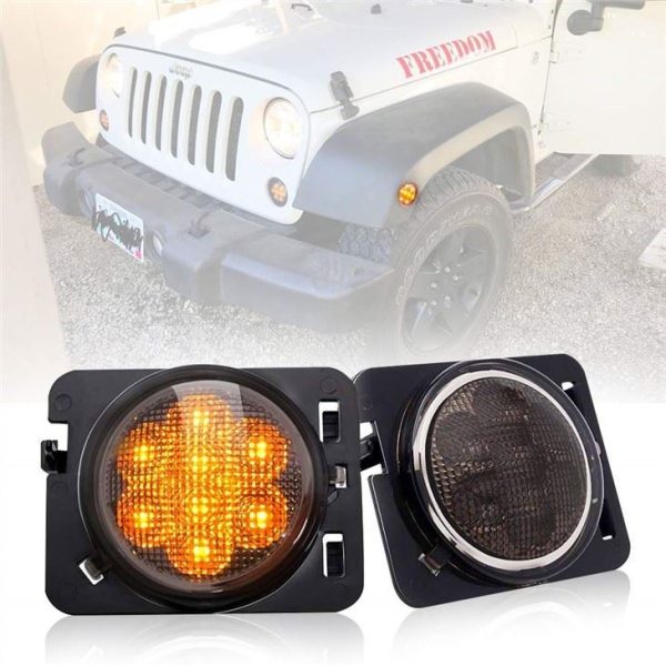 Morsun Fender Flare Licht voor Jeep Wrangler 1997-2006 TJ 2007-2014 JK Led Front Grill Turn Signal Light