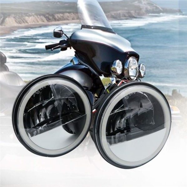 Morsun LED mistlampen voor Harley-davidson mistlamp met Angel Eyes DRL Eye