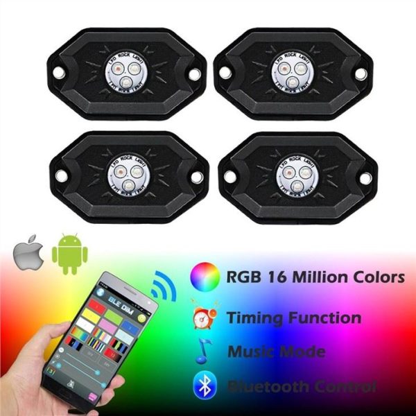 Morsun Led Pods Licht RGB Timing Muziek Speel Telefoon App Controle 4 Pod Voor Auto