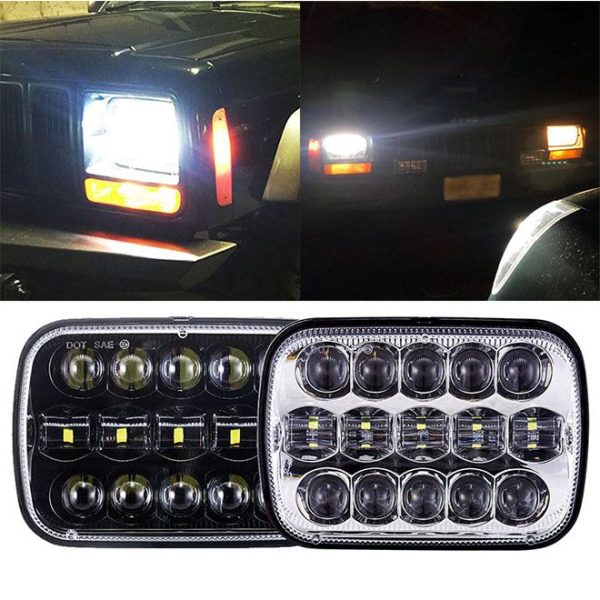 Morsun Vierkante LED Koplamp Voor Jeep Wrangler 5x7inch High Low Beam Koplamp Projector