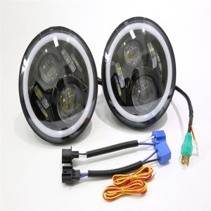 Morsun Groothandelsprijs Full Halo LED-koplampprojector voor Jeep Wrangler CJ 1945-1986