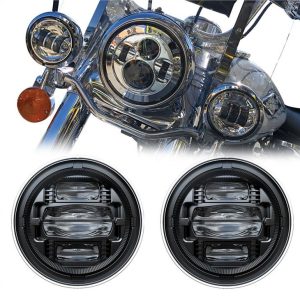 Morsun Motorfiets Auto Verlichting Systeem 4.5 Inch Led Mistlamp Montage Voor Harley Electra Glide Ultra Classic: