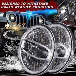 Nieuwe hete verkoop 7 inch 108W led-koplamp voor jeep wrangler jk motorfiets accessoires voor harley